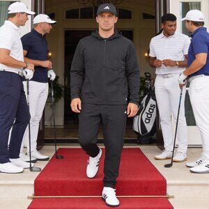 Adidas Men's Black 2 Piece Plaid Track Suit XL Jacket ADVR0996 Pants ADVR09994